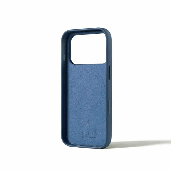 Чехол Mujjo Leather для iPhone 17 Pro Max, глубокий синий